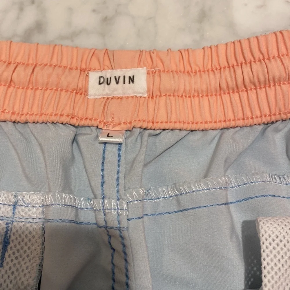 Duvin Blue Flamingo Board Shorts – Size Large – Retro Surf Style